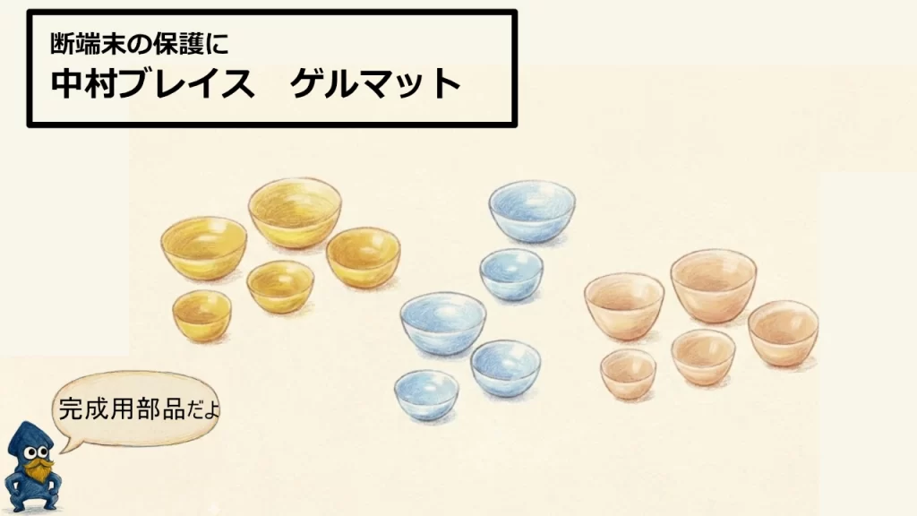 中村ブレイスゲルマット。完成用部品です。